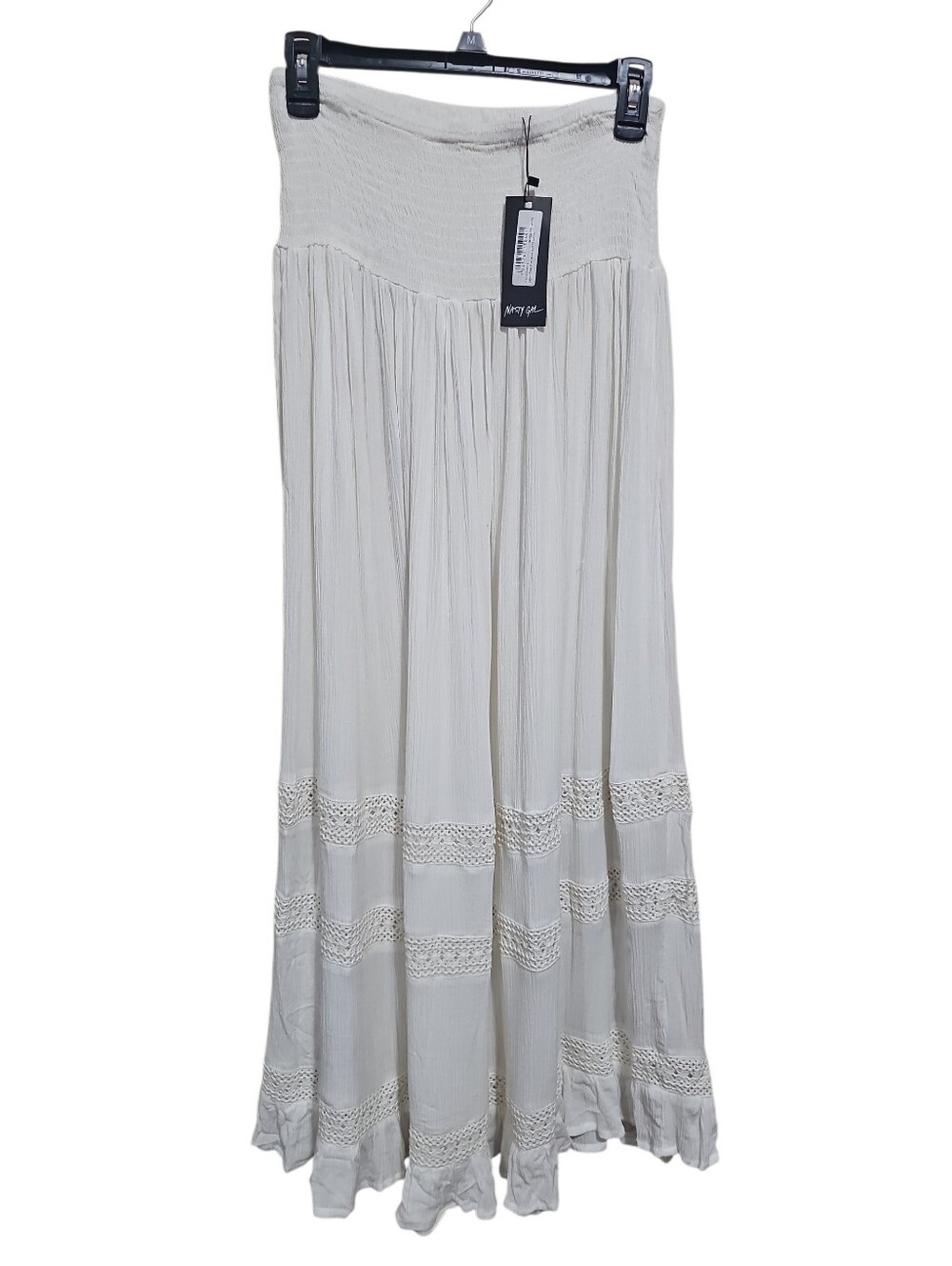 NastyGal NWT white maxi skirt beach coverup